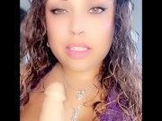 Big natural tits British babe, tit wank with huge dildo and then fucks herself hard! 5/16