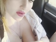 I love playing with my pussy in the car. 9/16