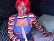 Super Hot Pussy play for Halloween as a Chucky Doll 9/16