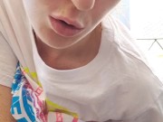 Risky Public Fun On My Balcony In Spain 3/16