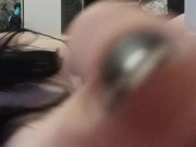 A brunette girl in a night of pleasure. 3/16