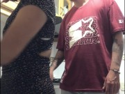 stepsister lets herself be caught in the kitchen of my house. 1/16