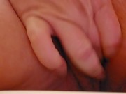 quick masturbation of my hairy pussy. 12/16