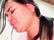 POV my roommate comes to fuck and rides like a cowgirl. latin vanessa