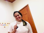 POV my roommate comes to fuck and rides like a cowgirl. latin vanessa 4/16