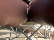 Playing with myself outside and I almost got caught by my neighbor 6/16