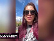 Big boobs babe getting outfit & makeup/hair done for Universal Halloween Horror Nights DAY time tour vlog - Lelu Love 12/16