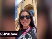 Big boobs babe getting outfit & makeup/hair done for Universal Halloween Horror Nights DAY time tour vlog - Lelu Love 13/16