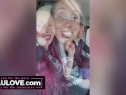 Big boobs babe getting outfit & makeup/hair done for Universal Halloween Horror Nights DAY time tour vlog - Lelu Love 6/16