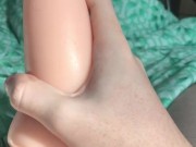 18 Virgin with fake pussy toy! 14/16