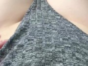 Opening my bodysuit and flashing my hairy pussy ;) 11/16