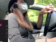 Un abonné contrôle mon lush pendant que je conduis. Je suis obligée de m'arrêter pour jouir! 10/16