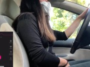 Un abonné contrôle mon lush pendant que je conduis. Je suis obligée de m'arrêter pour jouir! 5/16