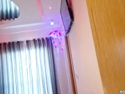 Brunette sucks a hot cock until a guy cums in her mouth. The sexy guy licks her pussy until she cums 2/16