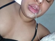 eating with the whole mouth making it hit up there and  swallowing until cumshot🍆🤤😋⚽️🥛🤤💦🥛🥛🥛 16/16