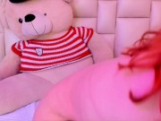 Sexy college girl with hairy pussy shows her naked body while watching her fans masturbate on discor - Screenshot 11 of 16 - HD