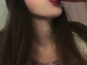 ASMR JOI Кончи мне в рот! Русская брюнетка фантазирует об МЖМ, ролевые игры, футфетиш - Screenshot 15 of 16 - Pov Blowjob