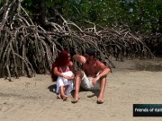 Wonderful fuck on the beach where a big cock sticks a red-haired girl 2/16