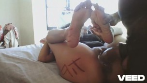 12 INCH BLACK DICK FUCKS EXOTIC FEMALE BROWN FEET TOES FETISH