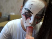 Хеллоуинский минет клоунша удовлетворяет папикин хуй на камеру - Screenshot 2 of 16 - Sucking Dick
