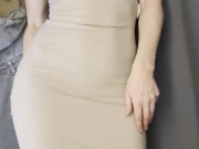 Hot friends Mom jerking off her slopping pussy in fitting room- she sent me video