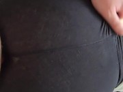 DRY HUMPING!! until he cums all over my new leggings