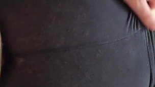 DRY HUMPING!! until he cums all over my new leggings