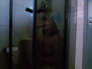 My married neighbor visited me for the second time and we took a bath together