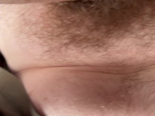 Feeling so horny so I started playing with my big fat hairy cock and balls