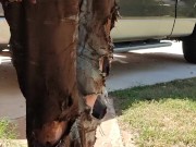 Rubbing mud all over my ripped denim jeans teasing you  clothing destruction 15/16