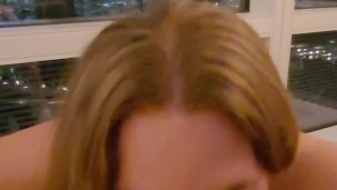 Chelsi treats DAddY to A GreAT Blowjob then CuMS on His Dick after HARd PouNDING