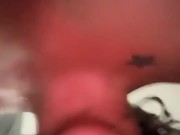 Big dildo on closet door