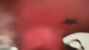 Big dildo on closet door