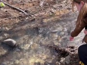 【個人撮影】登山者とすれ違う山で看護師に露出フェラチオしてもらった。