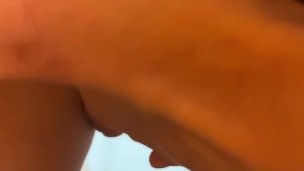 Virgin girl fingering herself in the Mall, public toilet