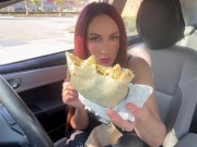 Artemisia Love Eating a Burrito in the car Full videos on OF 4/16