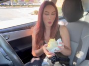 Artemisia Love Eating a Burrito in the car Full videos on OF