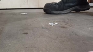 Mini Tinfoil Men Crushed & Trampled Flat by a Giant 89kg size 11 boots