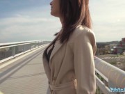 Public Agent Super sexy brunette shows off her tits and ass and suck and fucks 3/16