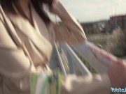 Public Agent Super sexy brunette shows off her tits and ass and suck and fucks 5/16