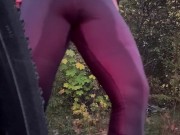 Winter pee yoga pants public embarrassment
