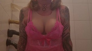 Just a sissy riding her dildo