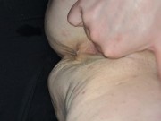 Daddy eating the creampie he just gave me