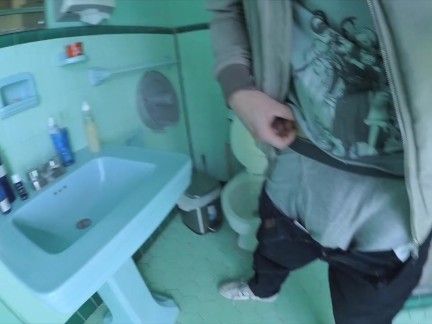 MALE MODEL TAKES HIS HUGE COCK OUT AT HIS WORK BATHROOM! MONSTER COCK! THANKS FOR 774K VIEWS! LOVE!!