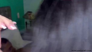 Gamer girls turn off the game to have a hot threesome