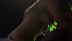 He spits on her and makes her swallow the smoke from his mouth