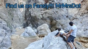 Risky public sex inside a canyon!!! Find full video on Fansly, MrMrsDot