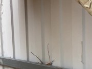 Milf in boots pees at the fence 10/16