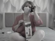 Fucking my ass with a new dildo. Mature fat milf with big natural tits. 1/16