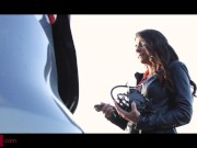 Brunette teen with natural tits fucked in reverse cowgirl 4/16